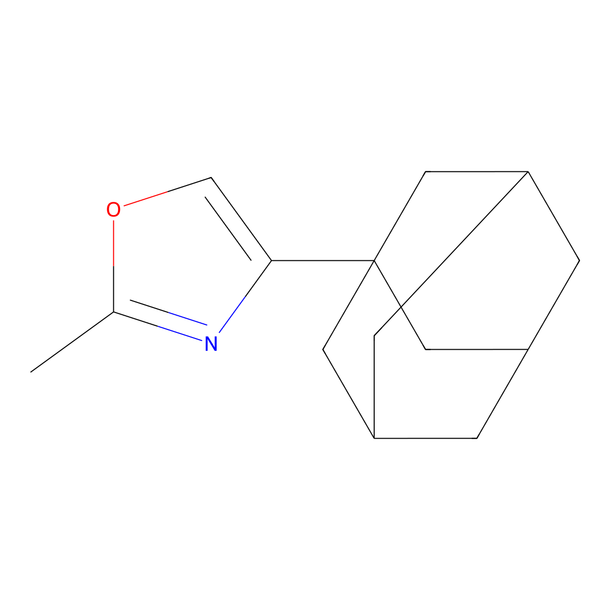 4-(1-Adamantyl)-2-methyl-1,3-oxazole molecular structure, CAS 313231-17-3