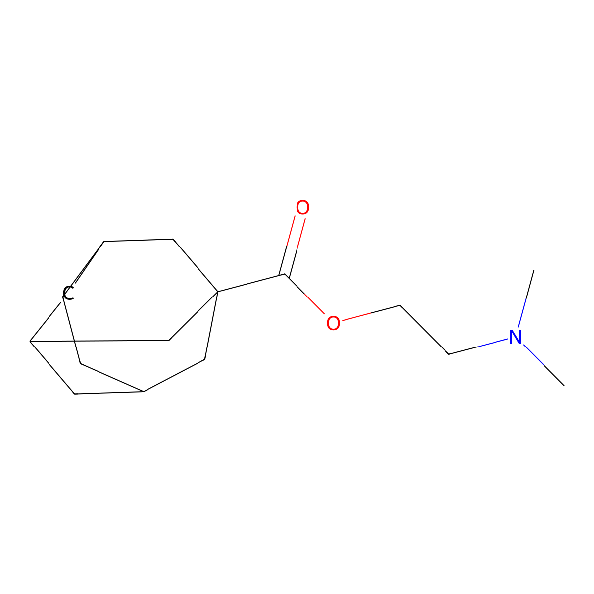 2-(Dimethylamino)ethyl tricyclo[4.3.1.1(3,8)]undecane-1-carboxylate molecular structure, CAS 313231-19-5