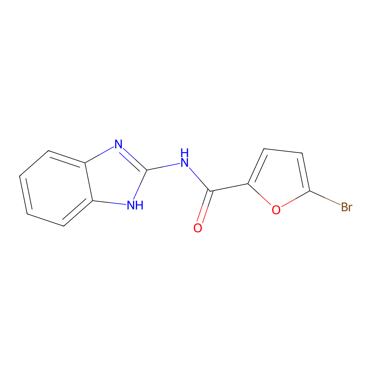 N-(1H-benzimidazol-2-yl)-5-bromofuran-2-carboxamide molecular structure, CAS 313231-24-2