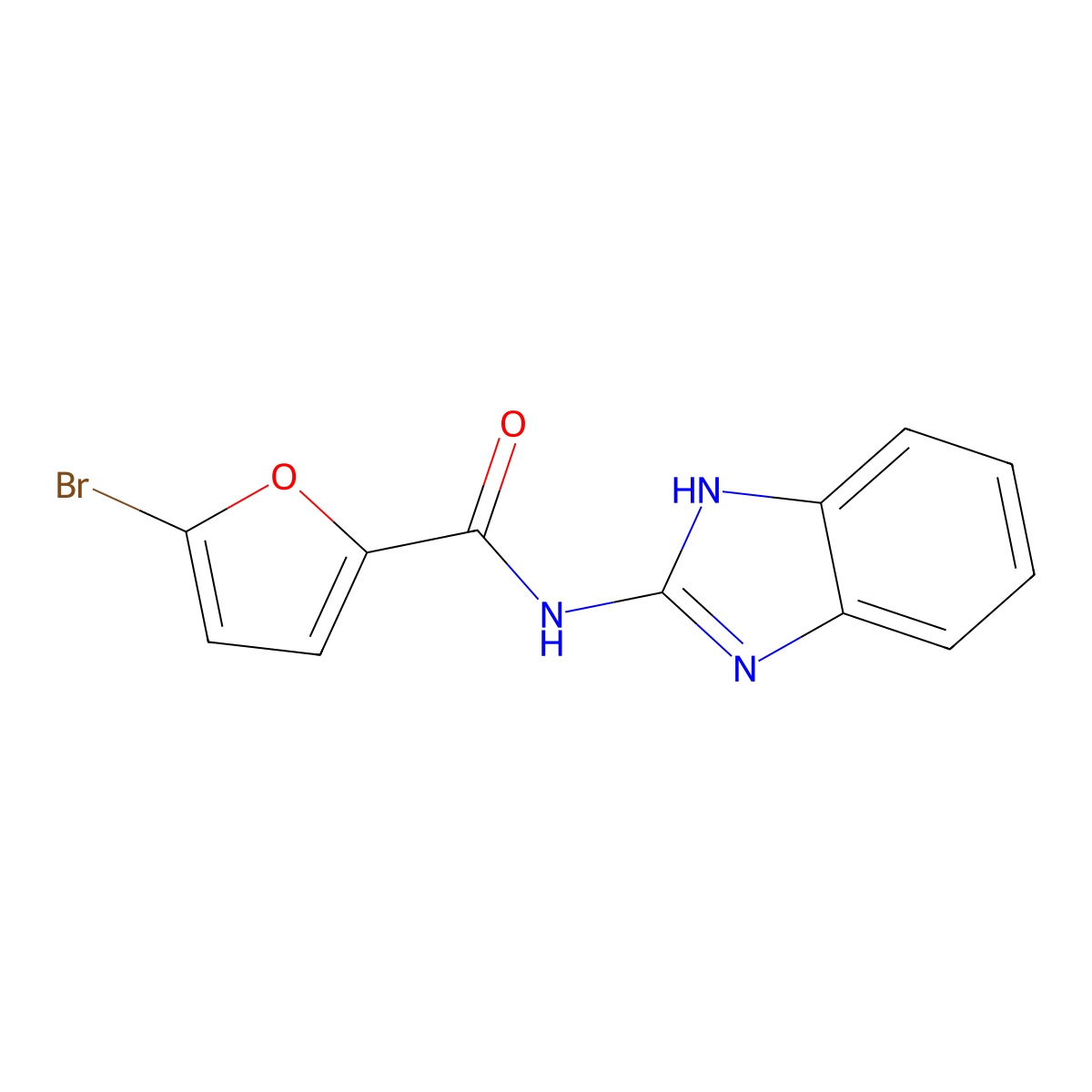 N-(1H-benzimidazol-2-yl)-5-bromofuran-2-carboxamide molecular structure, CAS 313231-24-2