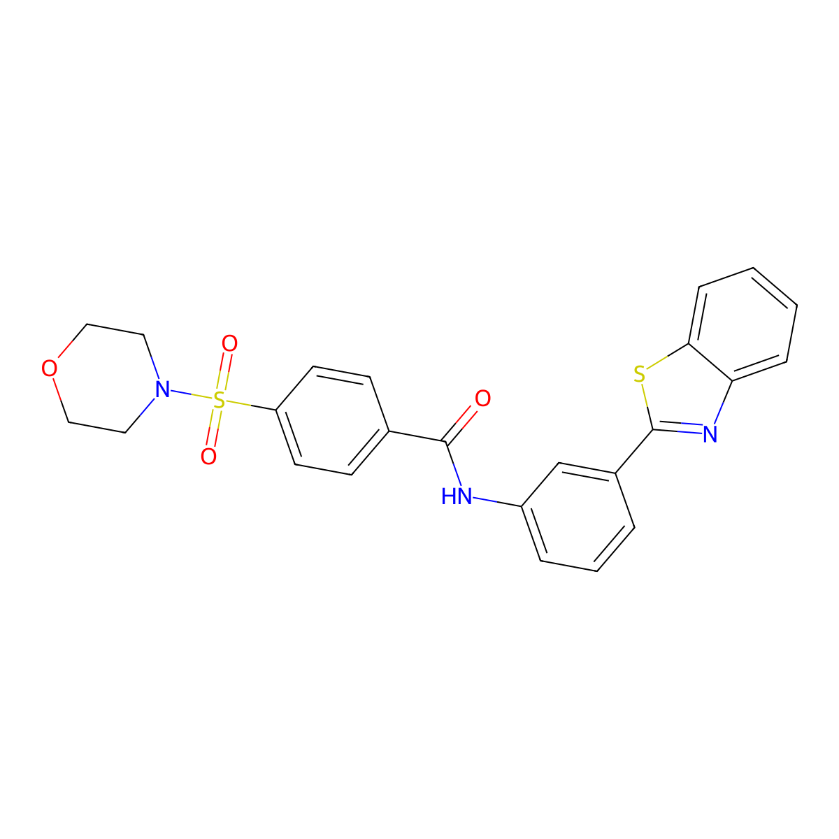 N-(3-(benzo[d]thiazol-2-yl)phenyl)-4-(morpholinosulfonyl)benzamide molecular structure, CAS 313231-35-5