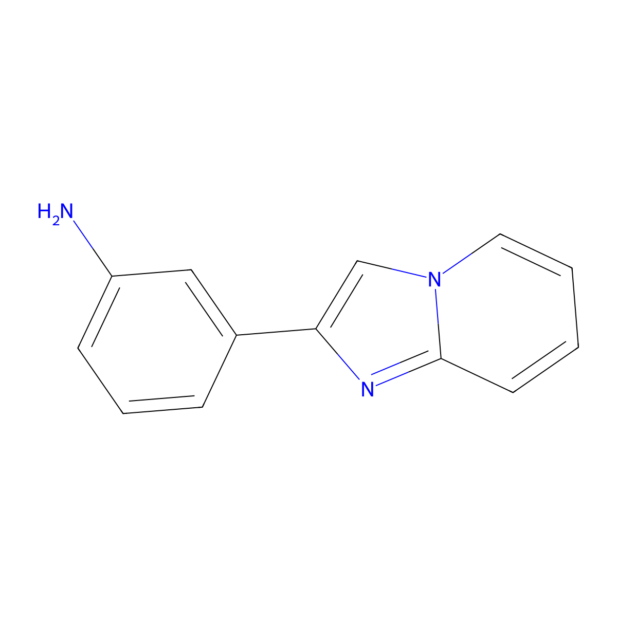 3-(Imidazo(1,2-a)pyridin-2-yl)aniline molecular structure, CAS 313231-71-9