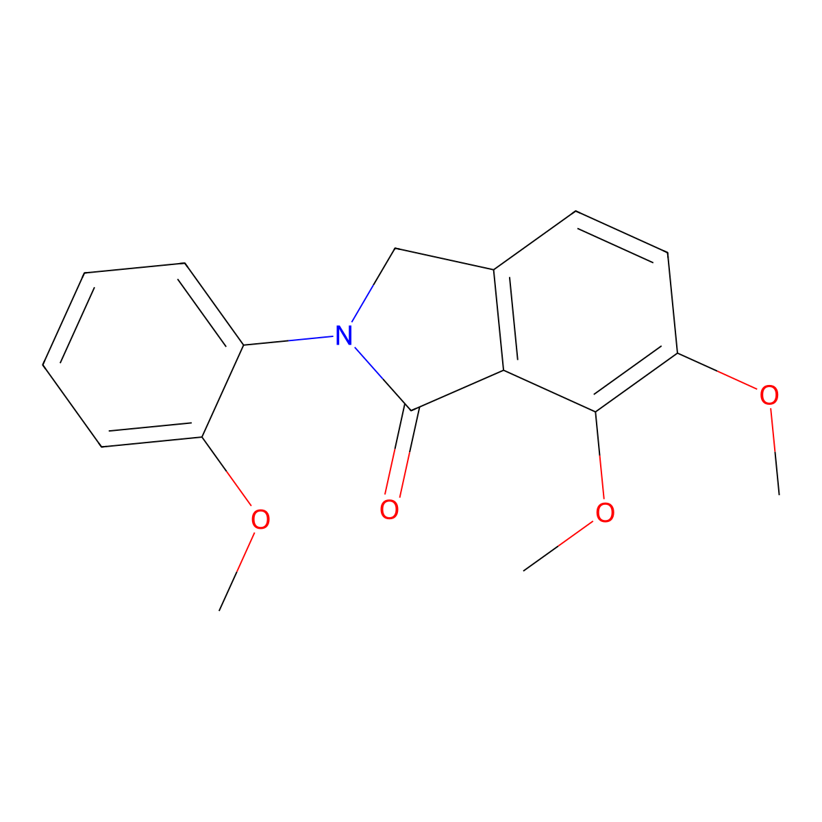 6,7-Dimethoxy-2-(2-methoxyphenyl)isoindolin-1-one molecular structure, CAS 313231-85-5