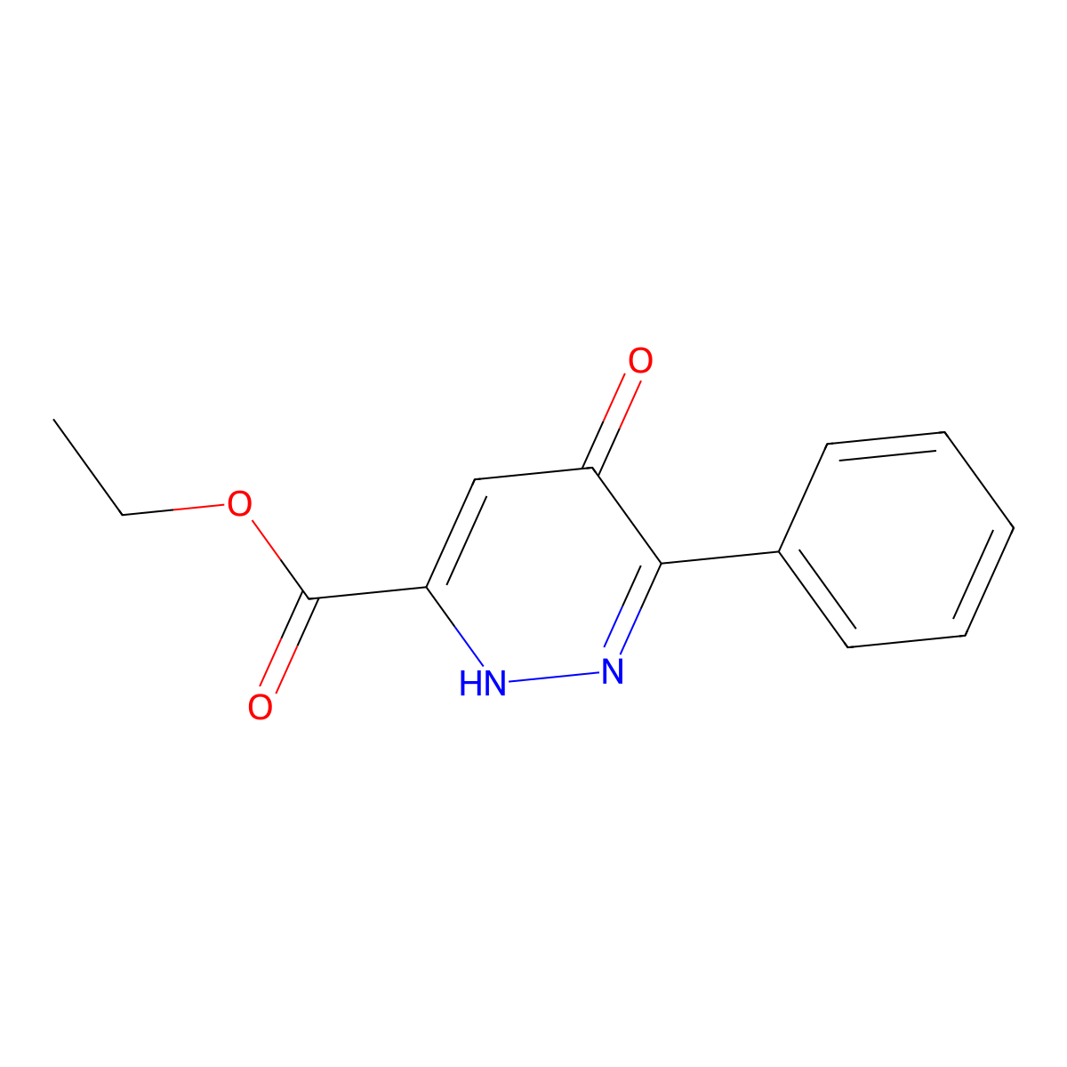 ethyl 4-oxo-3-phenyl-1H-pyridazine-6-carboxylate molecular structure, CAS 313232-22-3