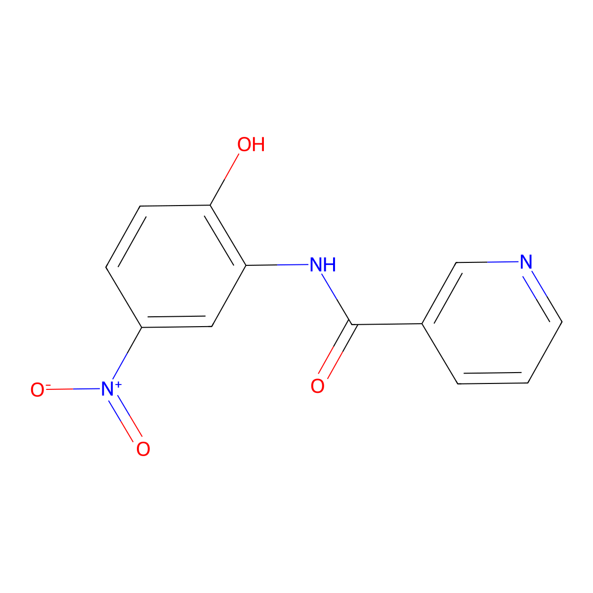 N-(2-Hydroxy-5-nitrophenyl)nicotinamide molecular structure, CAS 313232-28-9