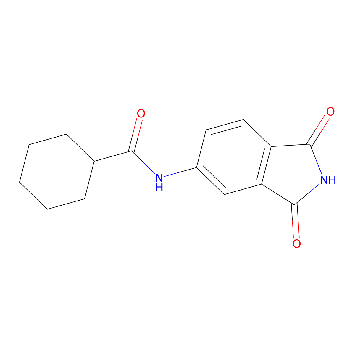 N-(1,3-dioxoisoindol-5-yl)cyclohexanecarboxamide molecular structure, CAS 313232-31-4