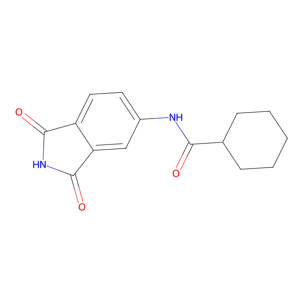 N-(1,3-dioxoisoindol-5-yl)cyclohexanecarboxamide molecular structure, CAS 313232-31-4