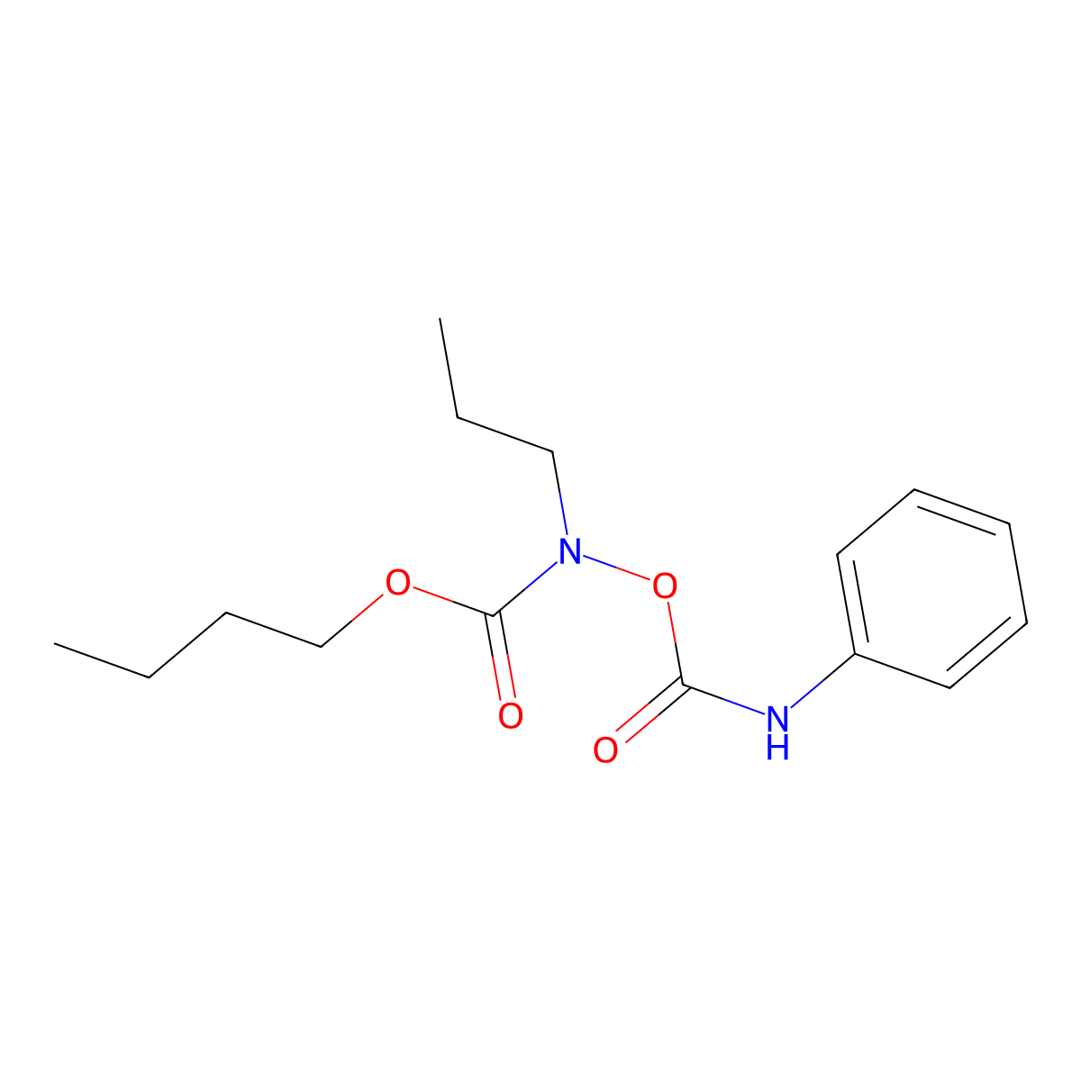 butyl N-(phenylcarbamoyloxy)-N-propylcarbamate molecular structure, CAS 313233-22-6