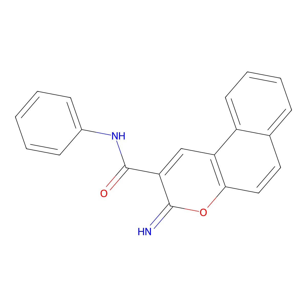 3-imino-N-phenyl-3H-benzo[f]chromene-2-carboxamide molecular structure, CAS 313233-30-6