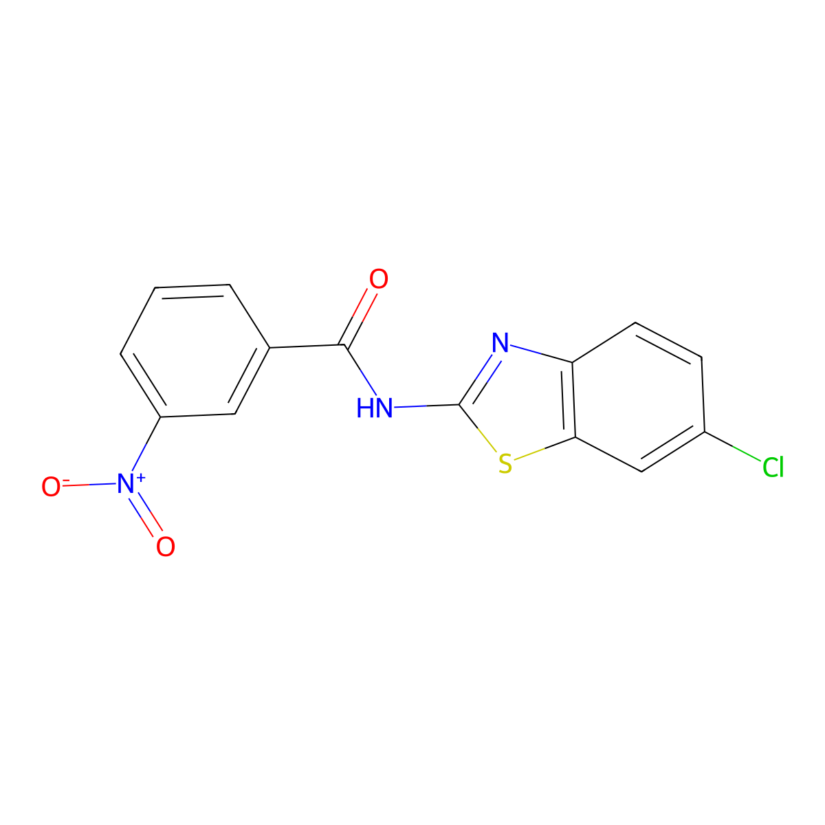 N-(6-chloro-1,3-benzothiazol-2-yl)-3-nitrobenzamide molecular structure, CAS 313233-36-2