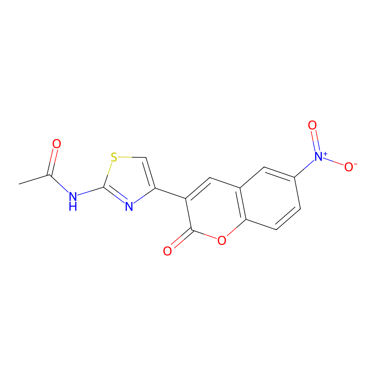N-[4-(6-nitro-2-oxo-2H-chromen-3-yl)-1,3-thiazol-2-yl]acetamide molecular structure, CAS 313233-63-5