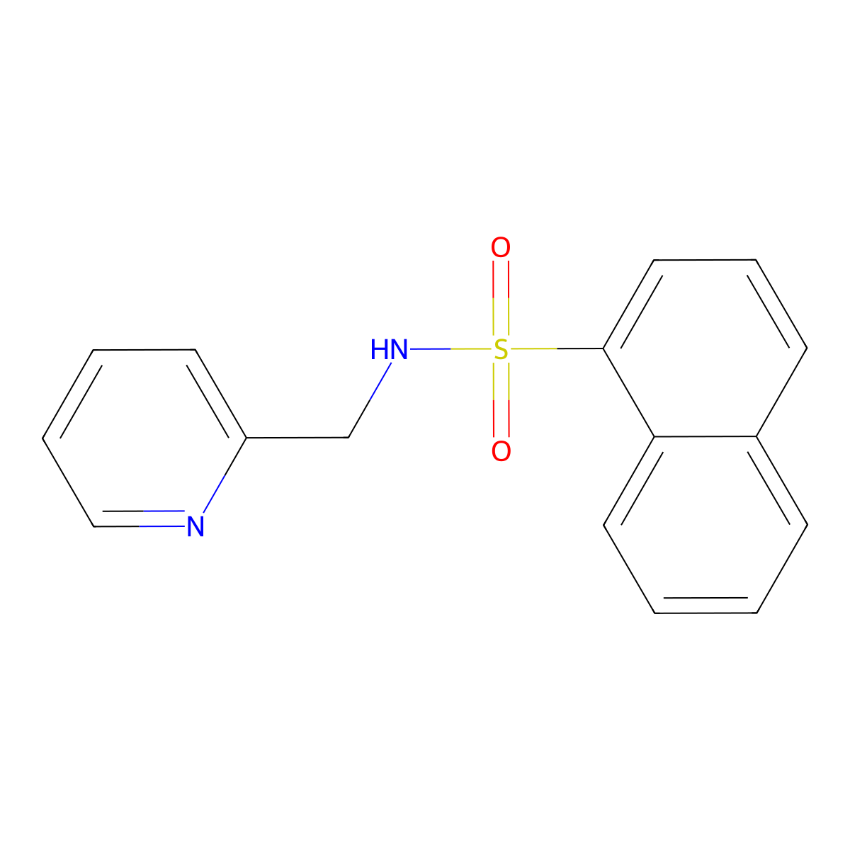 N-(pyridin-2-ylmethyl)naphthalene-1-sulfonamide molecular structure, CAS 313233-68-0