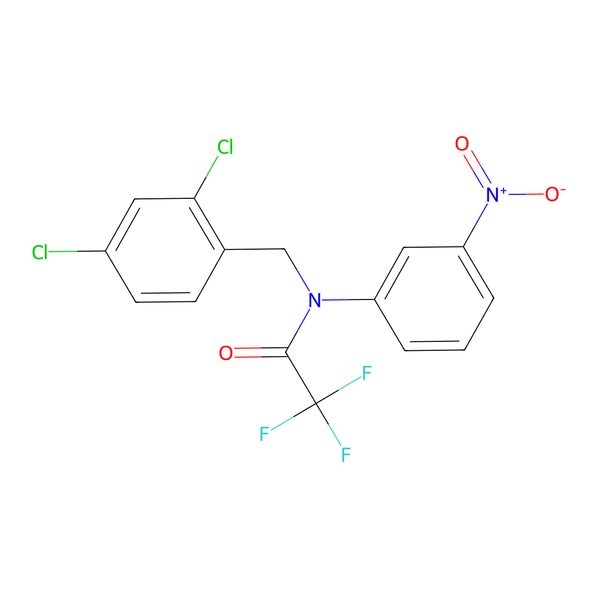 N-(2,4-dichlorobenzyl)-2,2,2-trifluoro-N-(3-nitrophenyl)acetamide molecular structure, CAS 313233-78-2