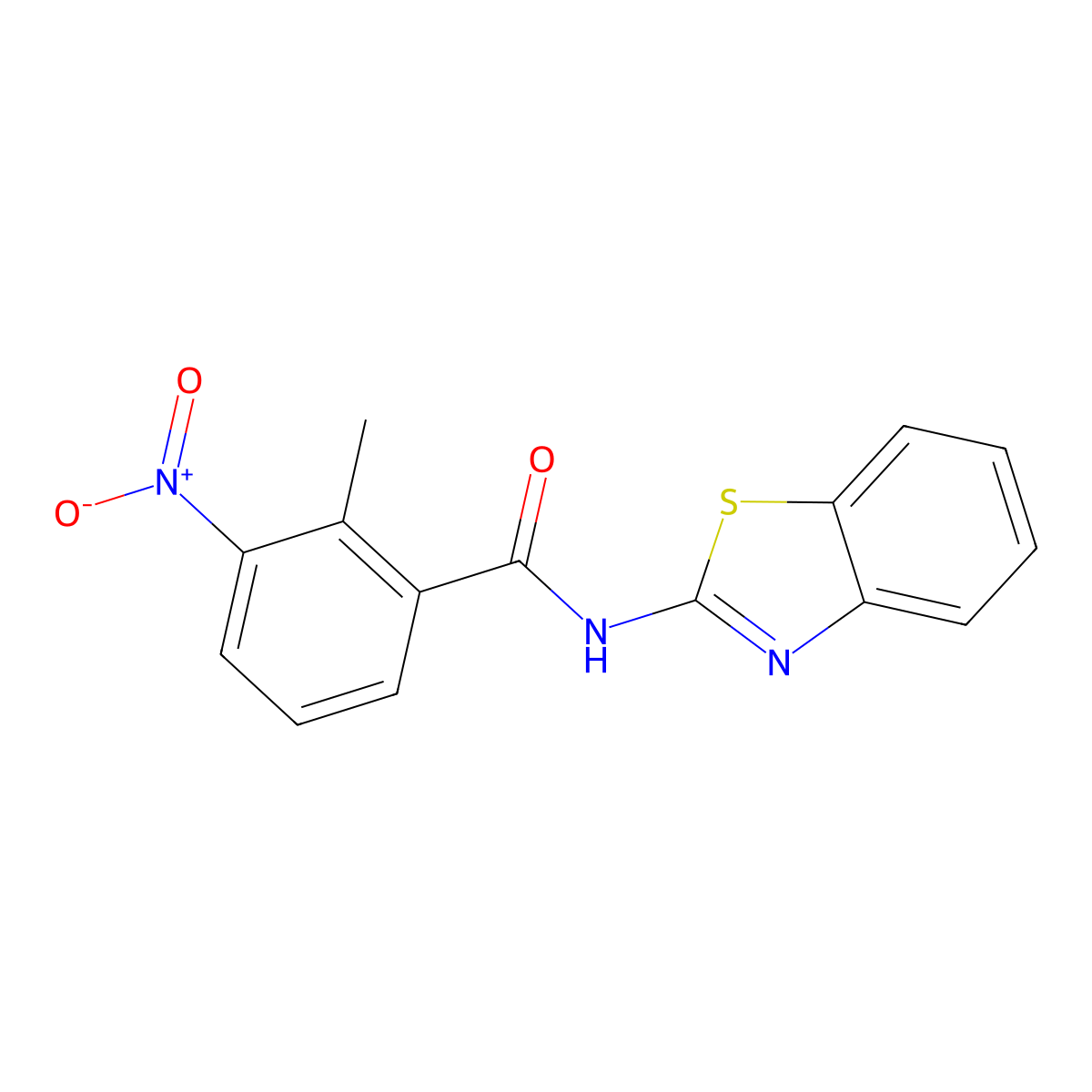 N-(1,3-Benzothiazol-2-YL)-2-methyl-3-nitrobenzamide molecular structure, CAS 313233-83-9
