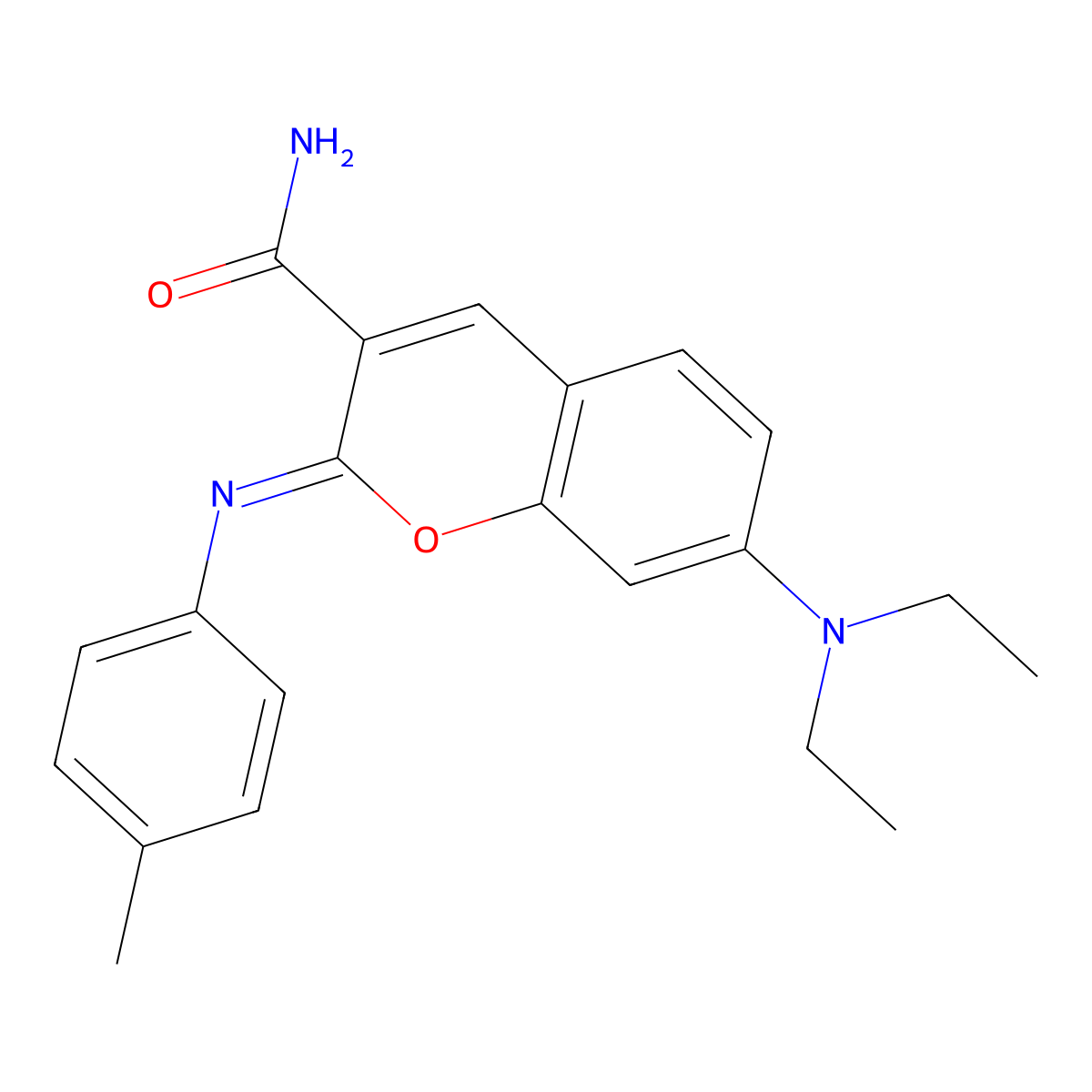 (2Z)-7-(diethylamino)-2-[(4-methylphenyl)imino]-2H-chromene-3-carboxamide molecular structure, CAS 313234-22-9