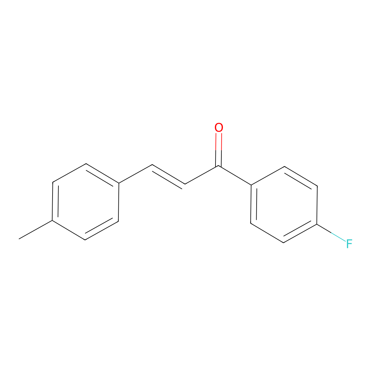 (2E)-1-(4-fluorophenyl)-3-(4-methylphenyl)prop-2-en-1-one molecular structure, CAS 313236-80-5