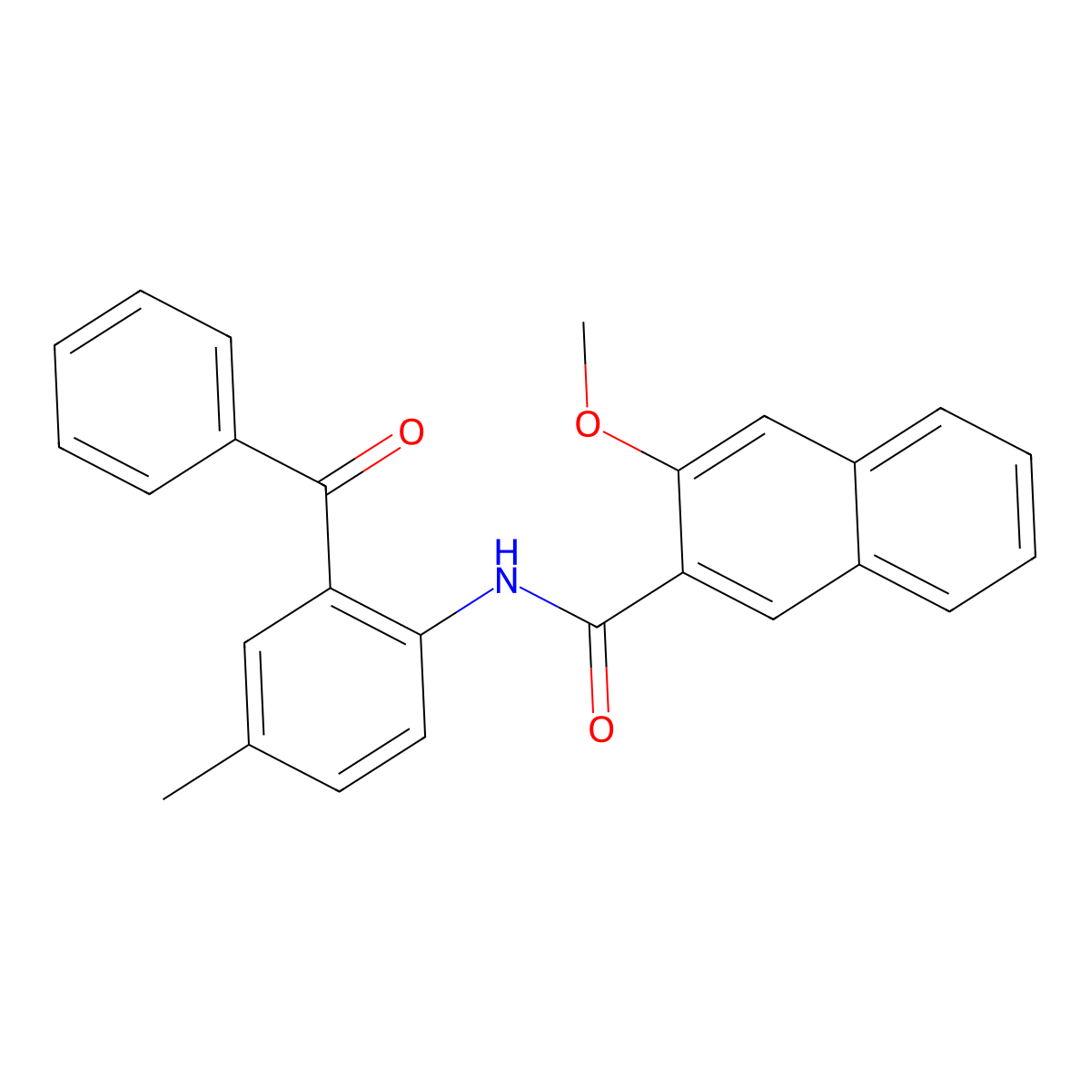 N-(2-benzoyl-4-methylphenyl)-3-methoxynaphthalene-2-carboxamide molecular structure, CAS 313237-29-5