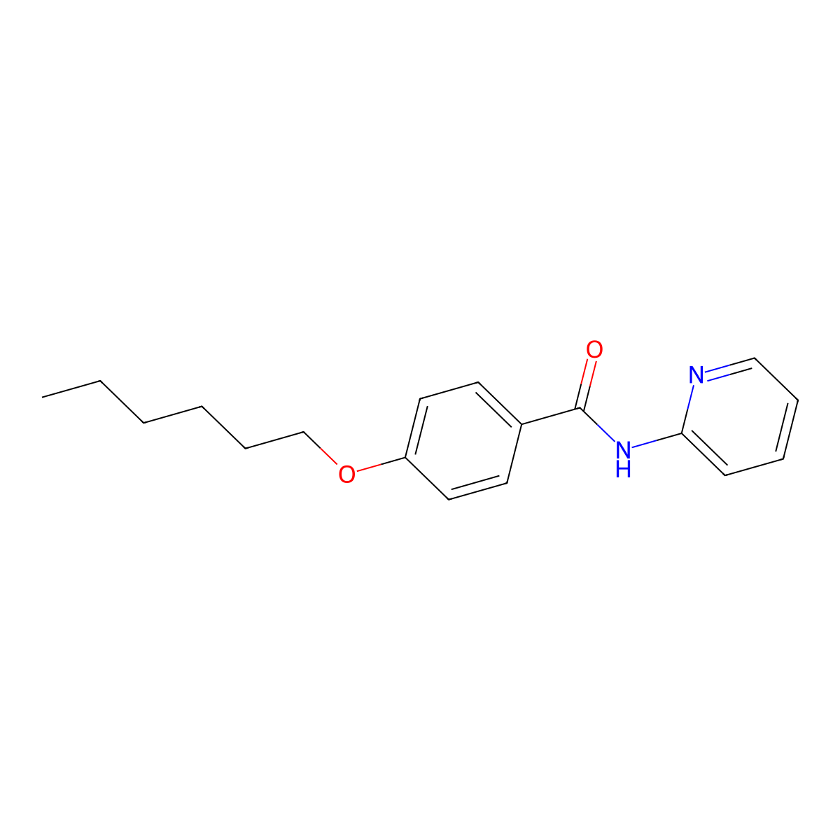 4-(hexyloxy)-N-(pyridin-2-yl)benzamide molecular structure, CAS 313237-75-1