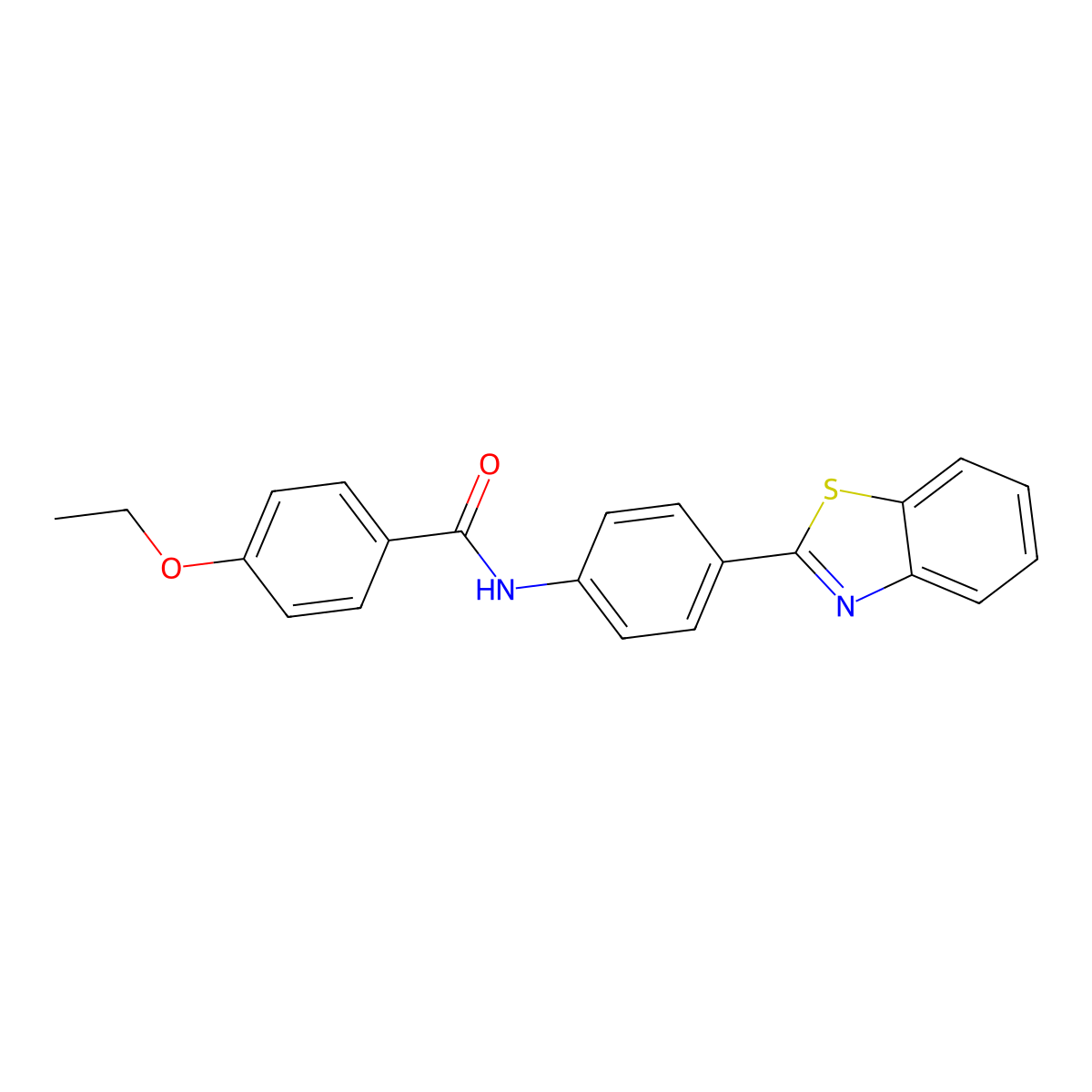 N-[4-(1,3-benzothiazol-2-yl)phenyl]-4-ethoxybenzamide molecular structure, CAS 313238-10-7