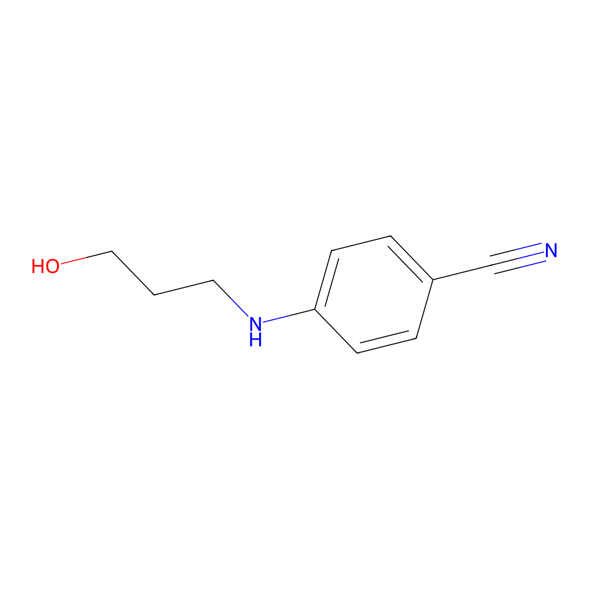 4-((3-Hydroxypropyl)amino)benzonitrile molecular structure, CAS 313238-55-0