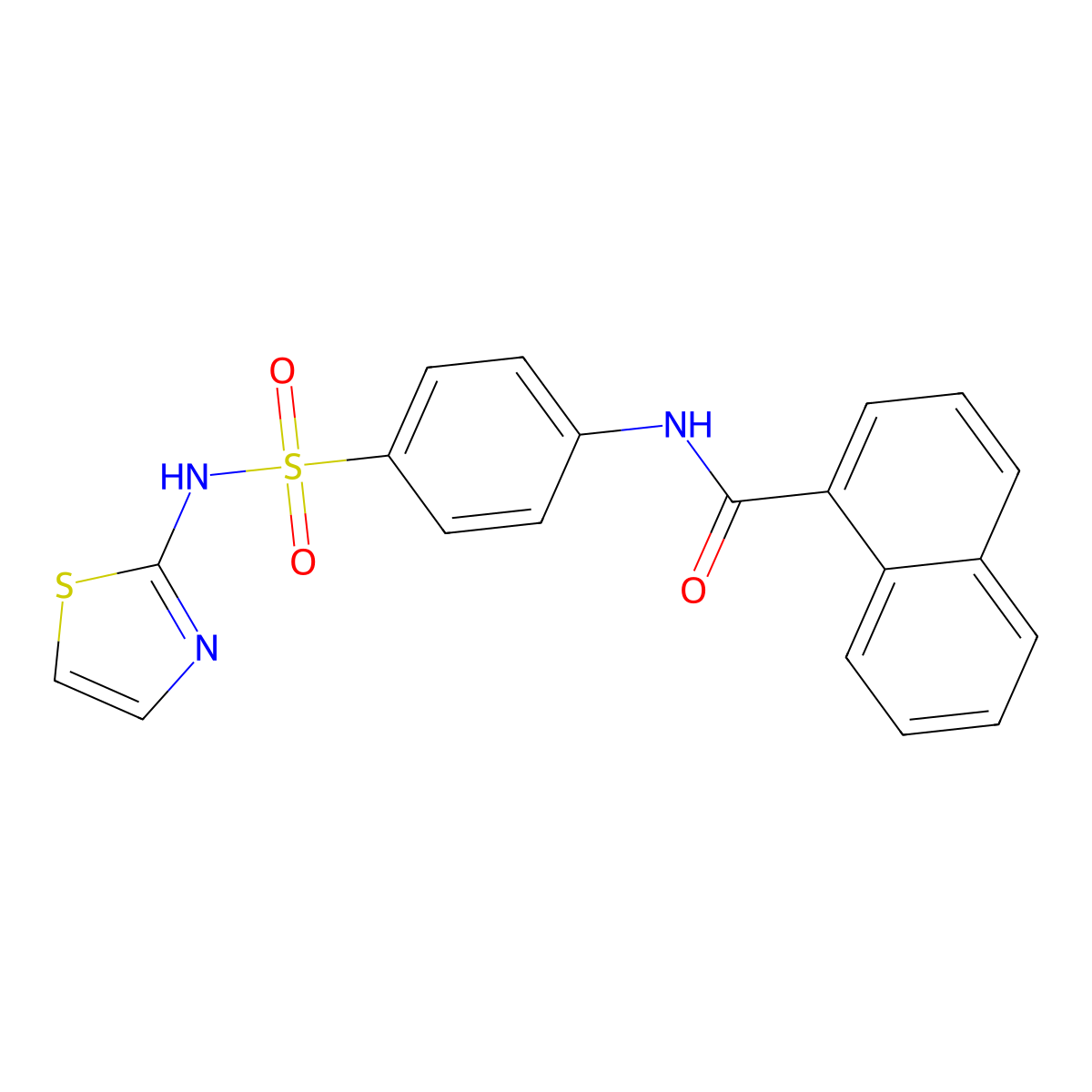 N-[4-(1,3-thiazol-2-ylsulfamoyl)phenyl]naphthalene-1-carboxamide molecular structure, CAS 313239-00-8