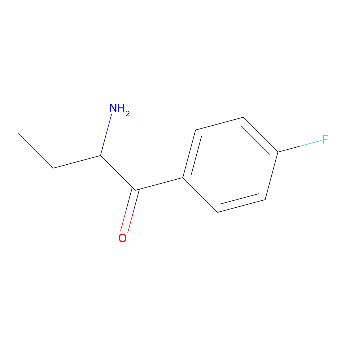 2-Amino-1-(4-fluorophenyl)-1-butanone molecular structure, CAS 313239-77-9