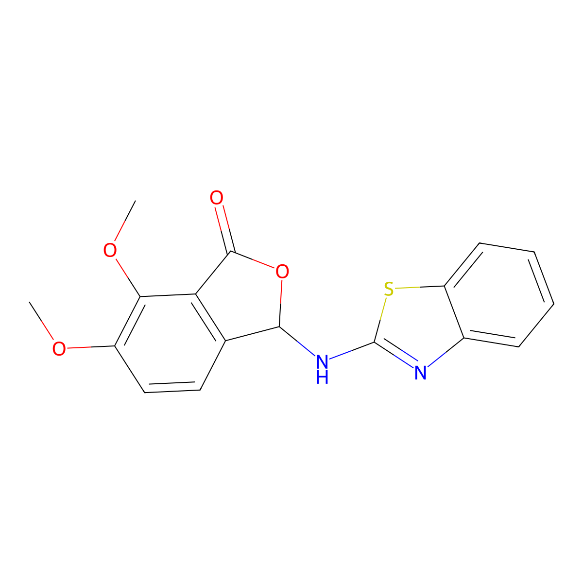 3-(1,3-benzothiazol-2-ylamino)-6,7-dimethoxy-3H-2-benzofuran-1-one molecular structure, CAS 313240-03-8