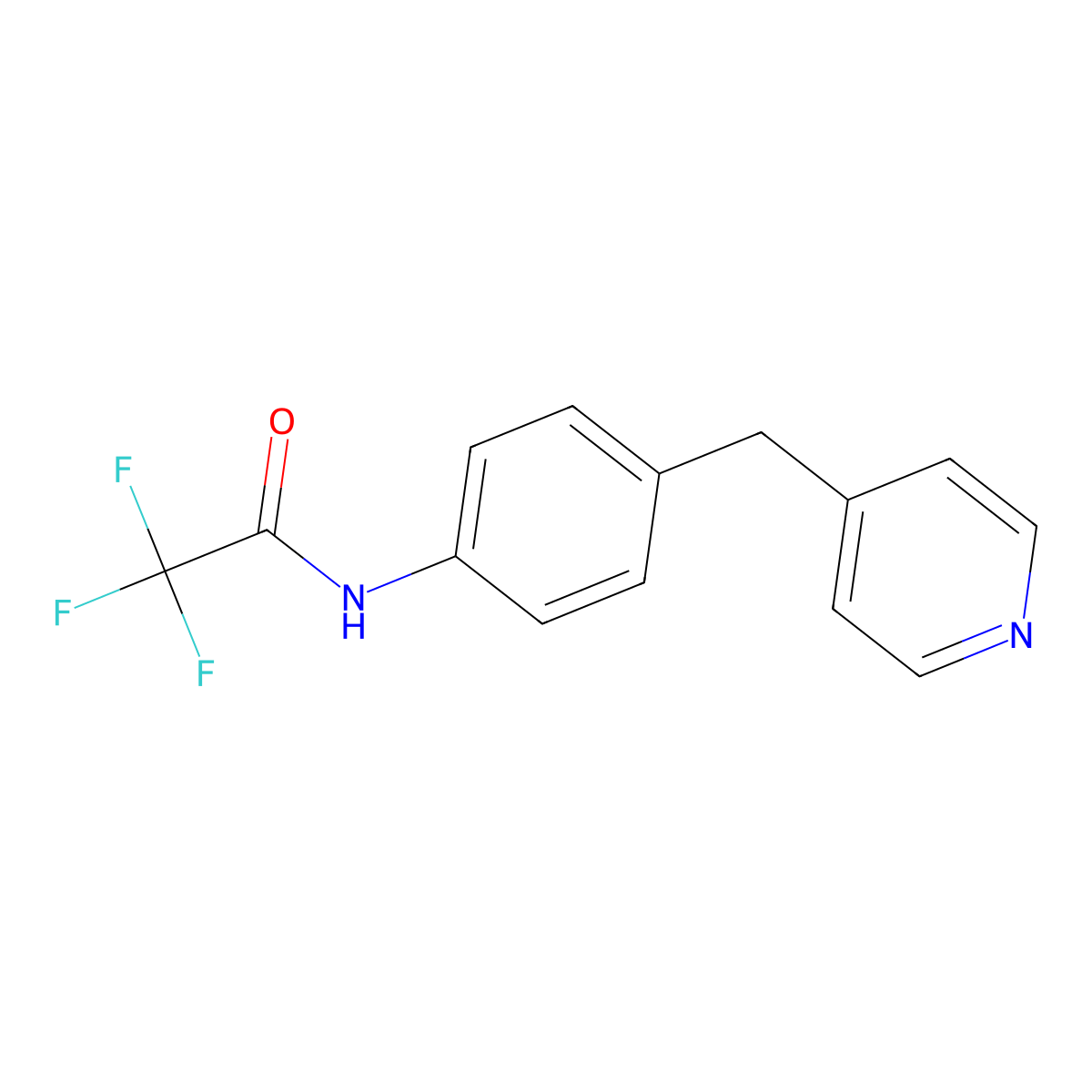 2,2,2-trifluoro-N-[4-(pyridin-4-ylmethyl)phenyl]acetamide molecular structure, CAS 313240-11-8