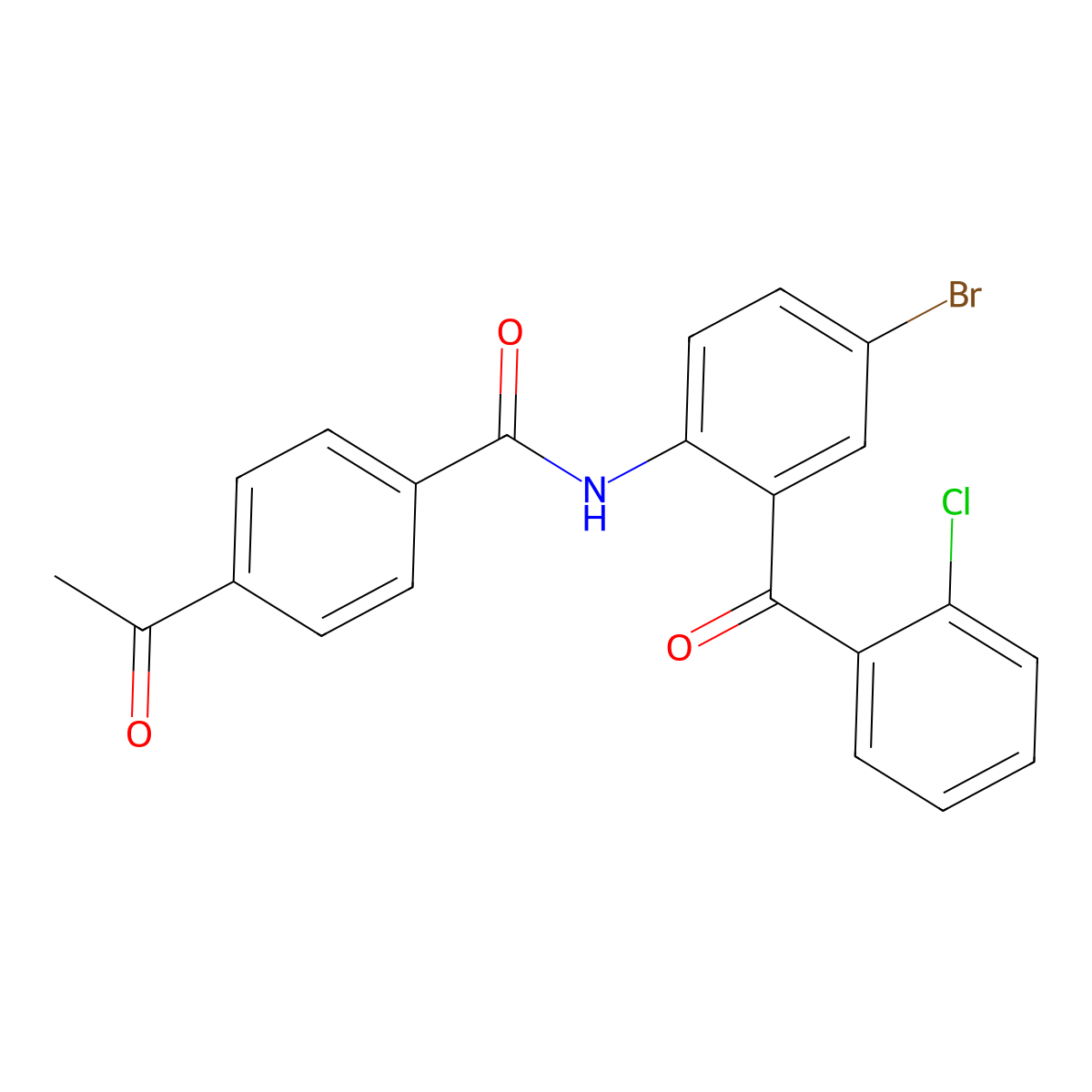 4-acetyl-N-[4-bromo-2-(2-chlorobenzoyl)phenyl]benzamide molecular structure, CAS 313240-50-5