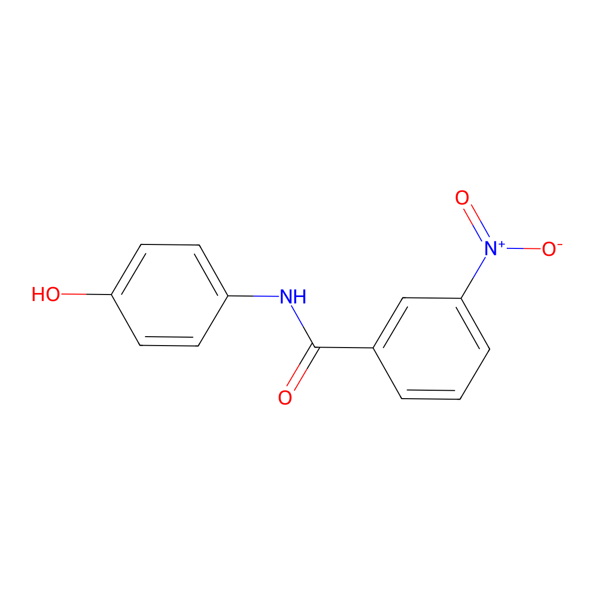 N-(4-hydroxyphenyl)-3-nitrobenzamide molecular structure, CAS 313241-45-1