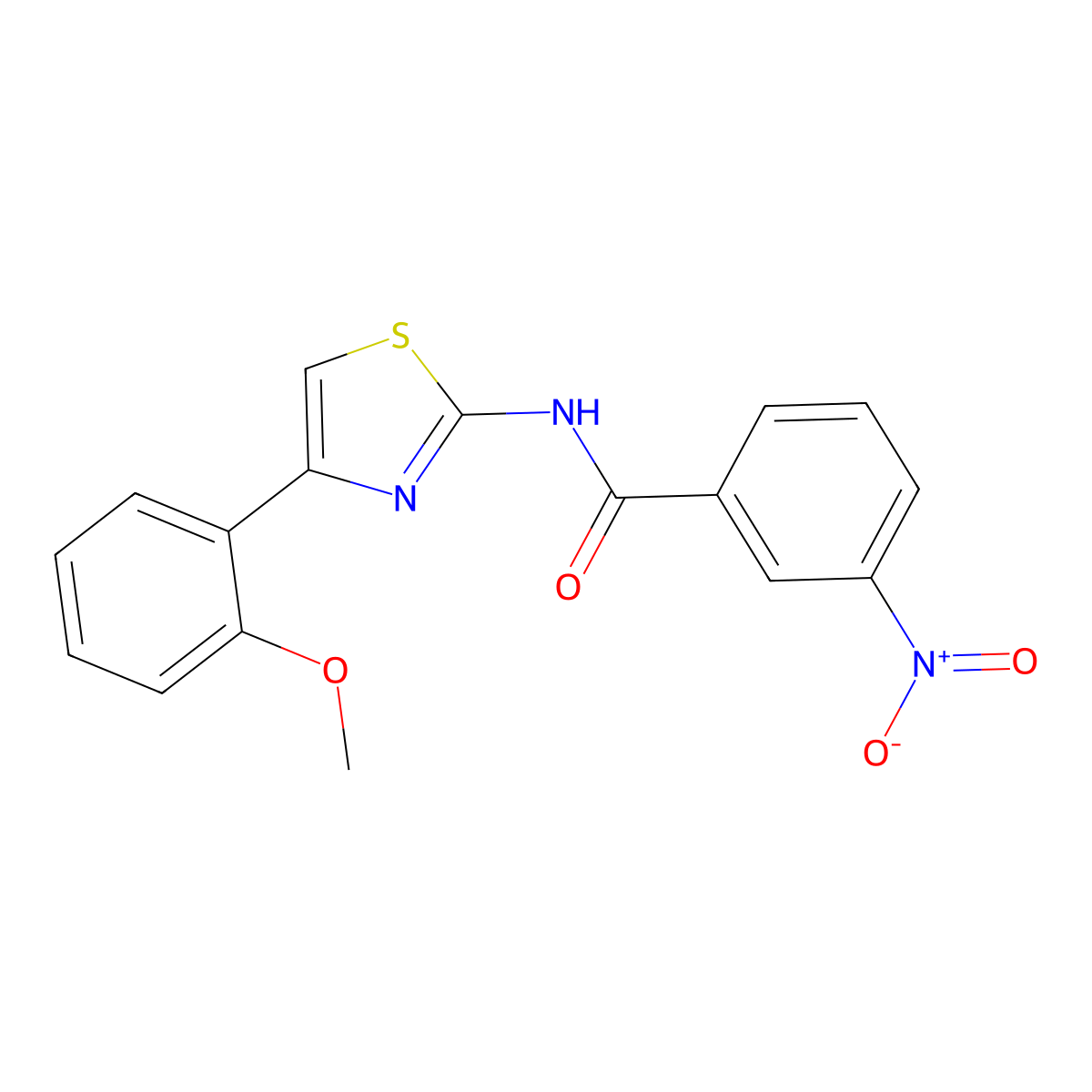 N-[4-(2-methoxyphenyl)-1,3-thiazol-2-yl]-3-nitrobenzamide molecular structure, CAS 313241-88-2