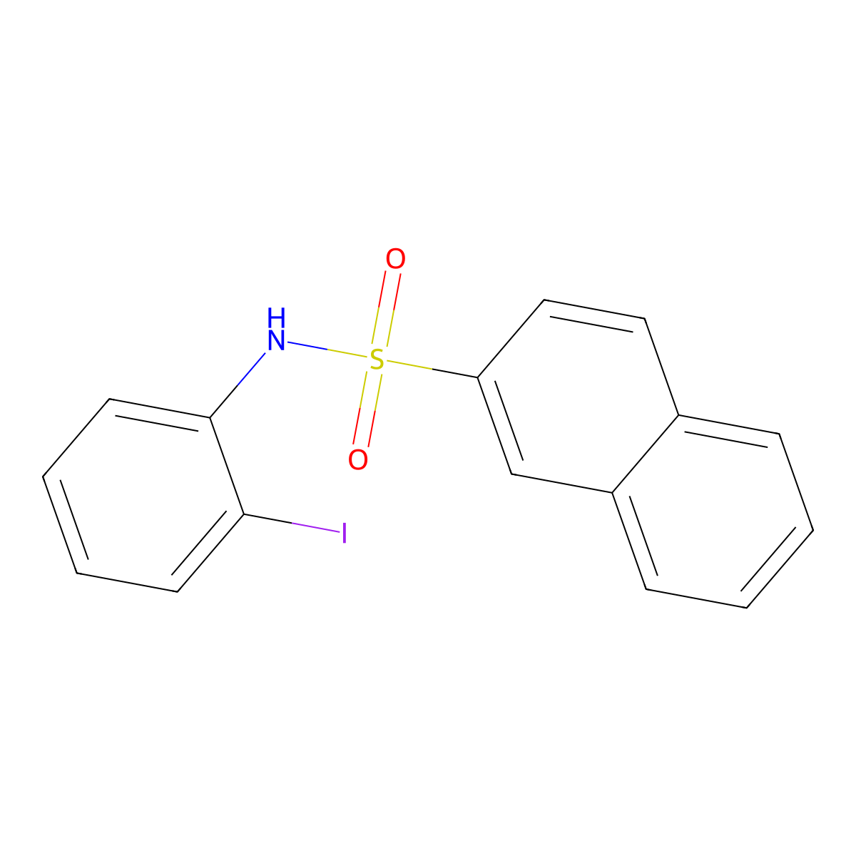 N-(2-iodophenyl)-2-naphthalenesulfonamide molecular structure, CAS 313243-24-2