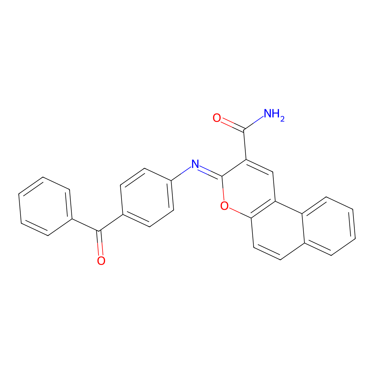 (3Z)-3-[(4-benzoylphenyl)imino]-3H-benzo[f]chromene-2-carboxamide molecular structure, CAS 313245-31-7