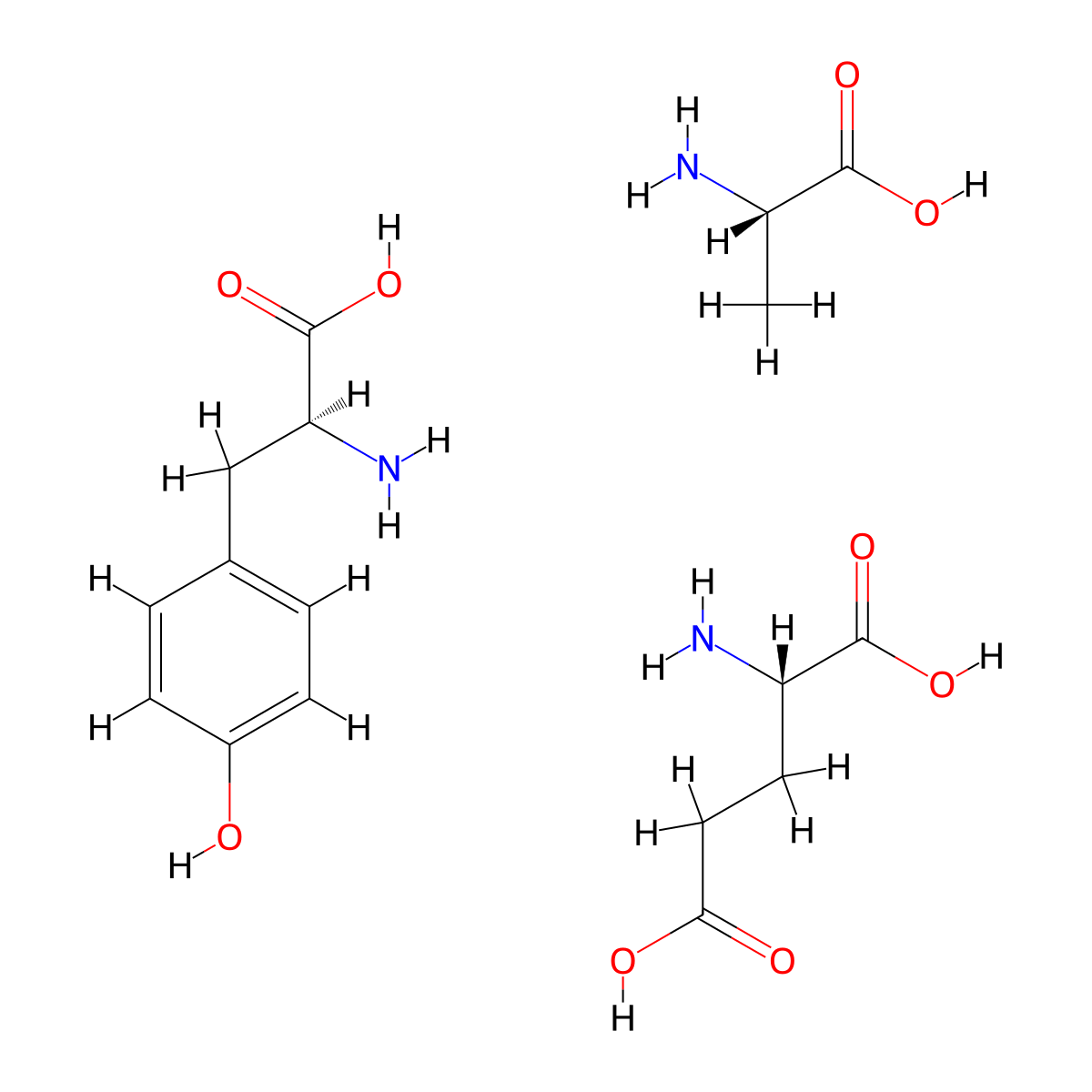 H-Ala-OH.H-Tyr-OH.H-Glu-OH molecular structure, CAS 31325-29-8