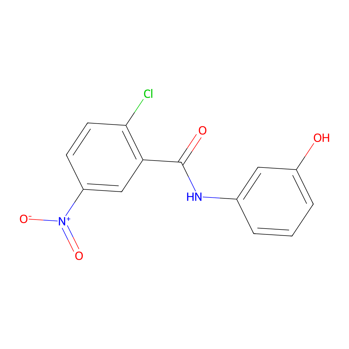 2-chloro-N-(3-hydroxyphenyl)-5-nitrobenzamide molecular structure, CAS 313250-62-3