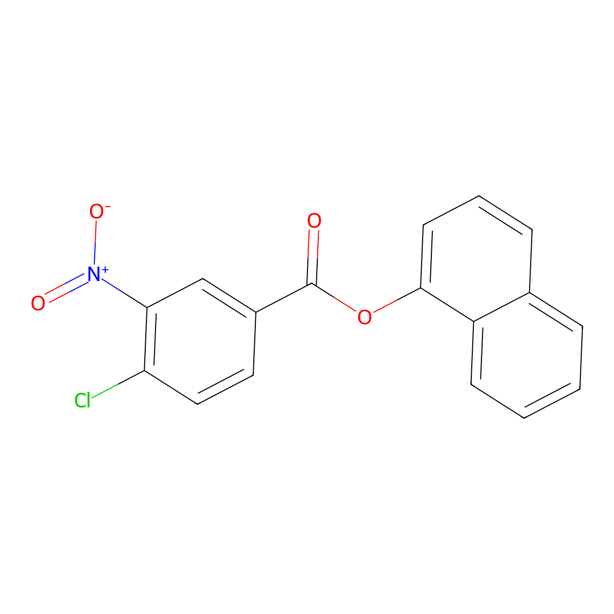 Naphthalen-1-yl 4-chloro-3-nitrobenzoate molecular structure, CAS 313250-72-5