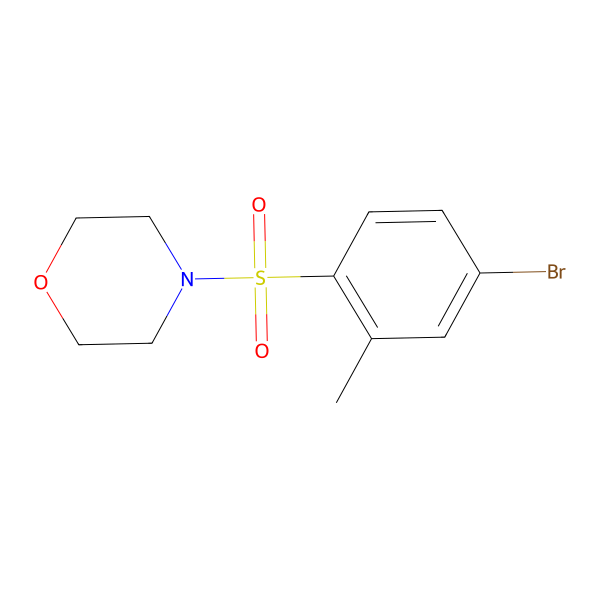 4-((4-Bromo-2-methylphenyl)sulfonyl)morpholine molecular structure, CAS 313250-75-8
