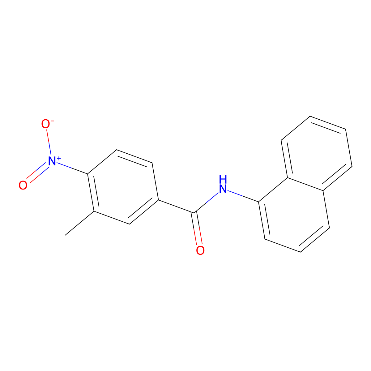 3-methyl-N-(naphthalen-1-yl)-4-nitrobenzamide molecular structure, CAS 313250-80-5