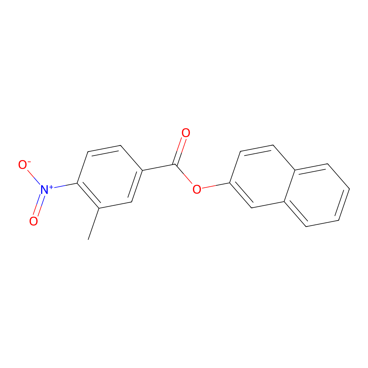 Naphthalen-2-yl 3-methyl-4-nitrobenzoate molecular structure, CAS 313250-81-6