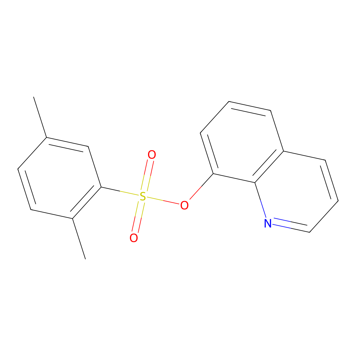 Quinolin-8-yl 2,5-dimethylbenzenesulfonate molecular structure, CAS 313250-87-2