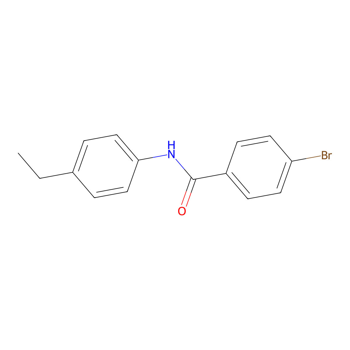 4-bromo-N-(4-ethylphenyl)benzamide molecular structure, CAS 313251-10-4