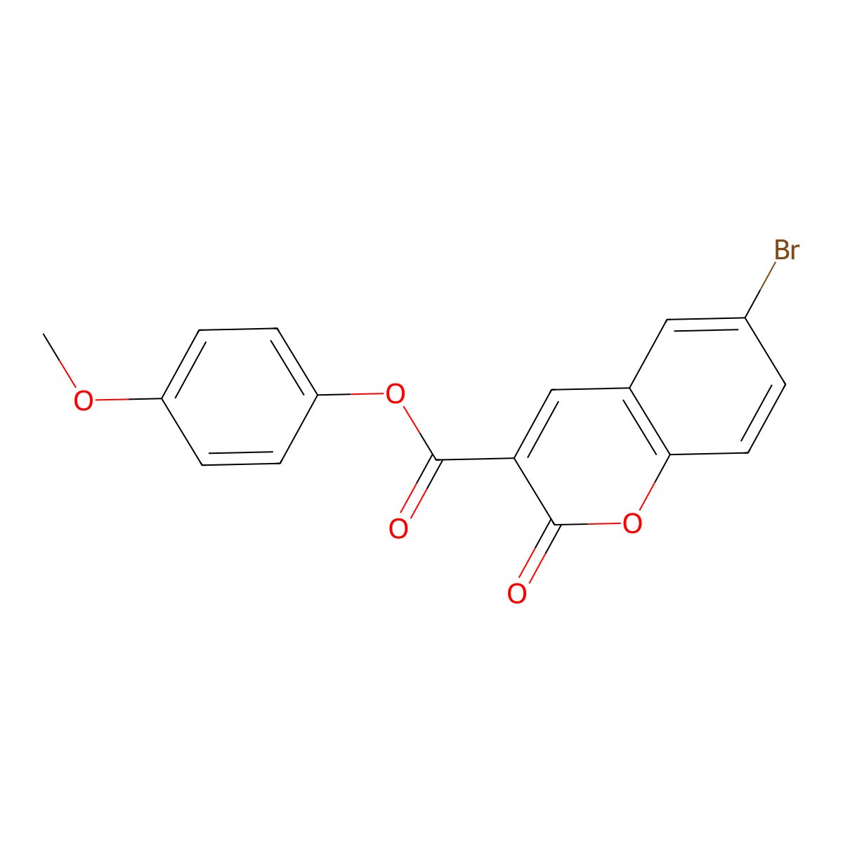 4-methoxyphenyl 6-bromo-2-oxo-2H-chromene-3-carboxylate molecular structure, CAS 313251-12-6