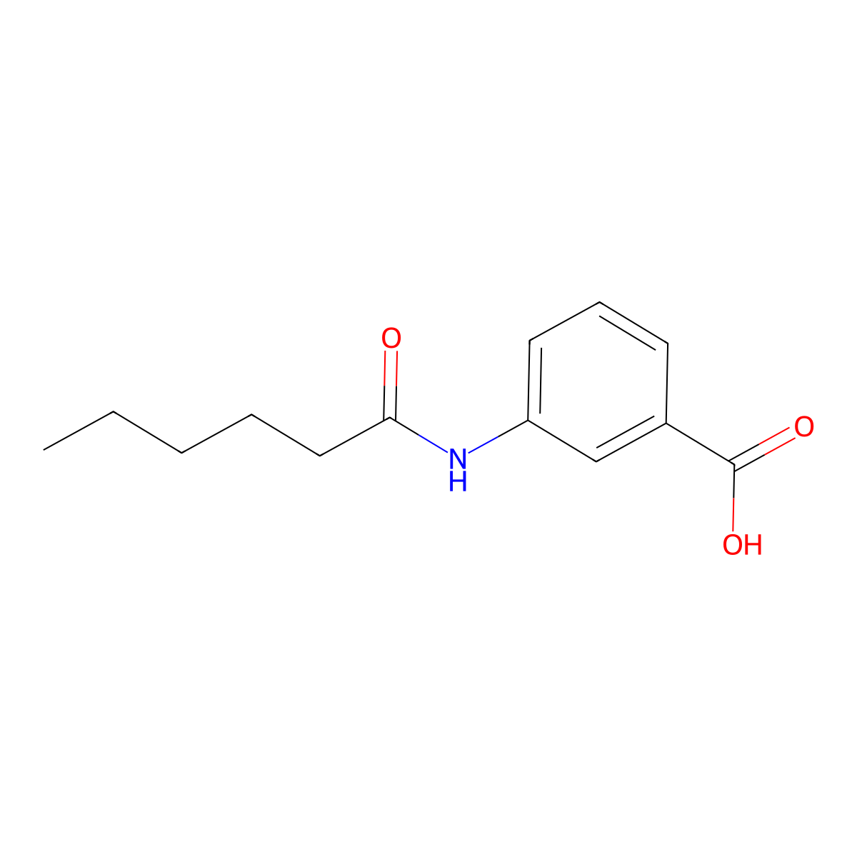 3-(Hexanoylamino)benzoic acid molecular structure, CAS 313251-18-2