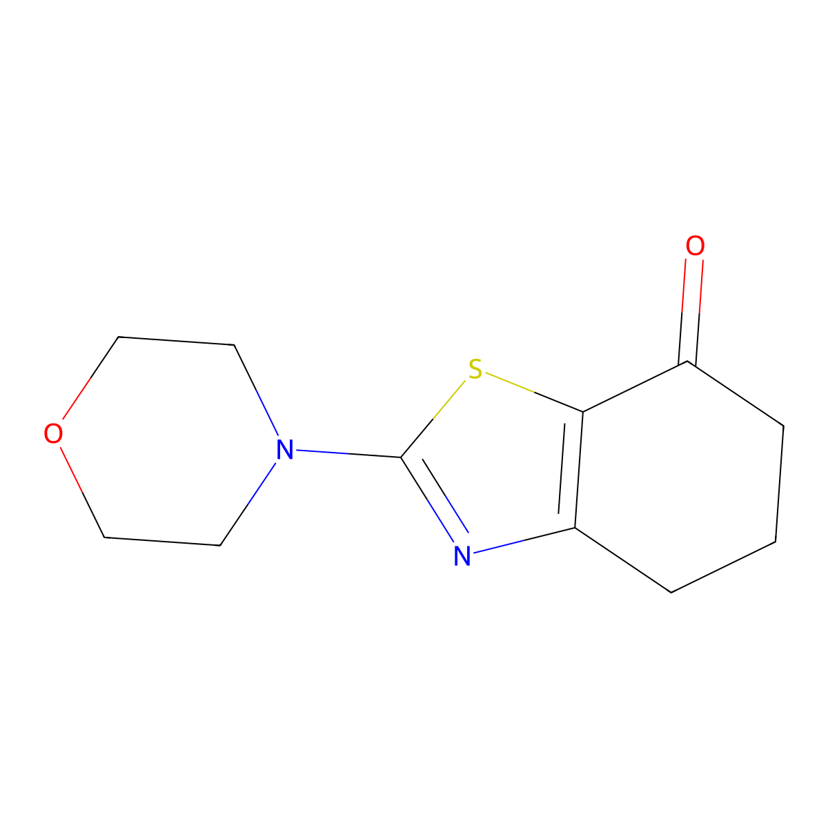 2-morpholino-5,6-dihydrobenzo[d]thiazol-7(4H)-one molecular structure, CAS 313251-21-7