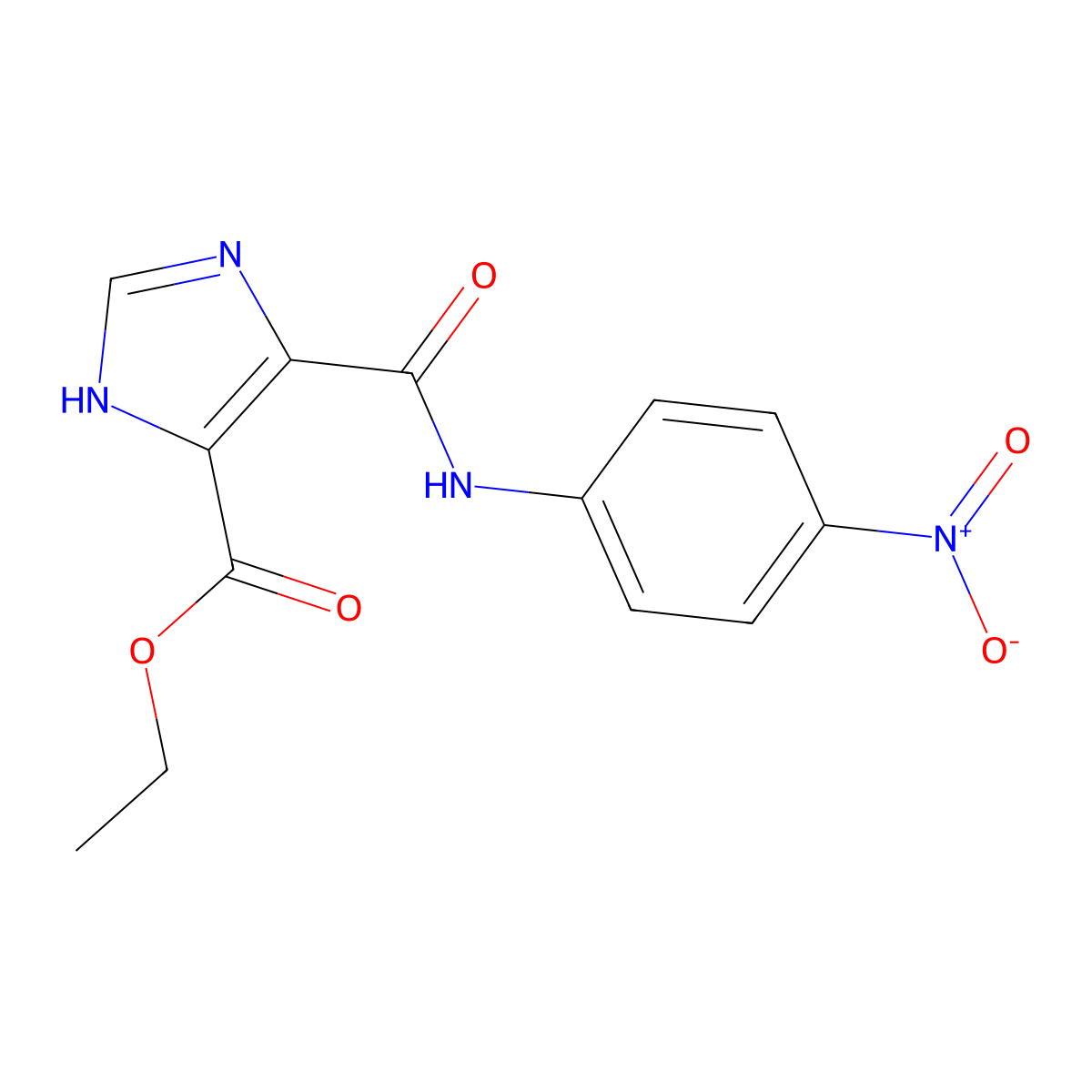 ethyl 4-[(4-nitrophenyl)carbamoyl]-1H-imidazole-5-carboxylate molecular structure, CAS 313251-33-1