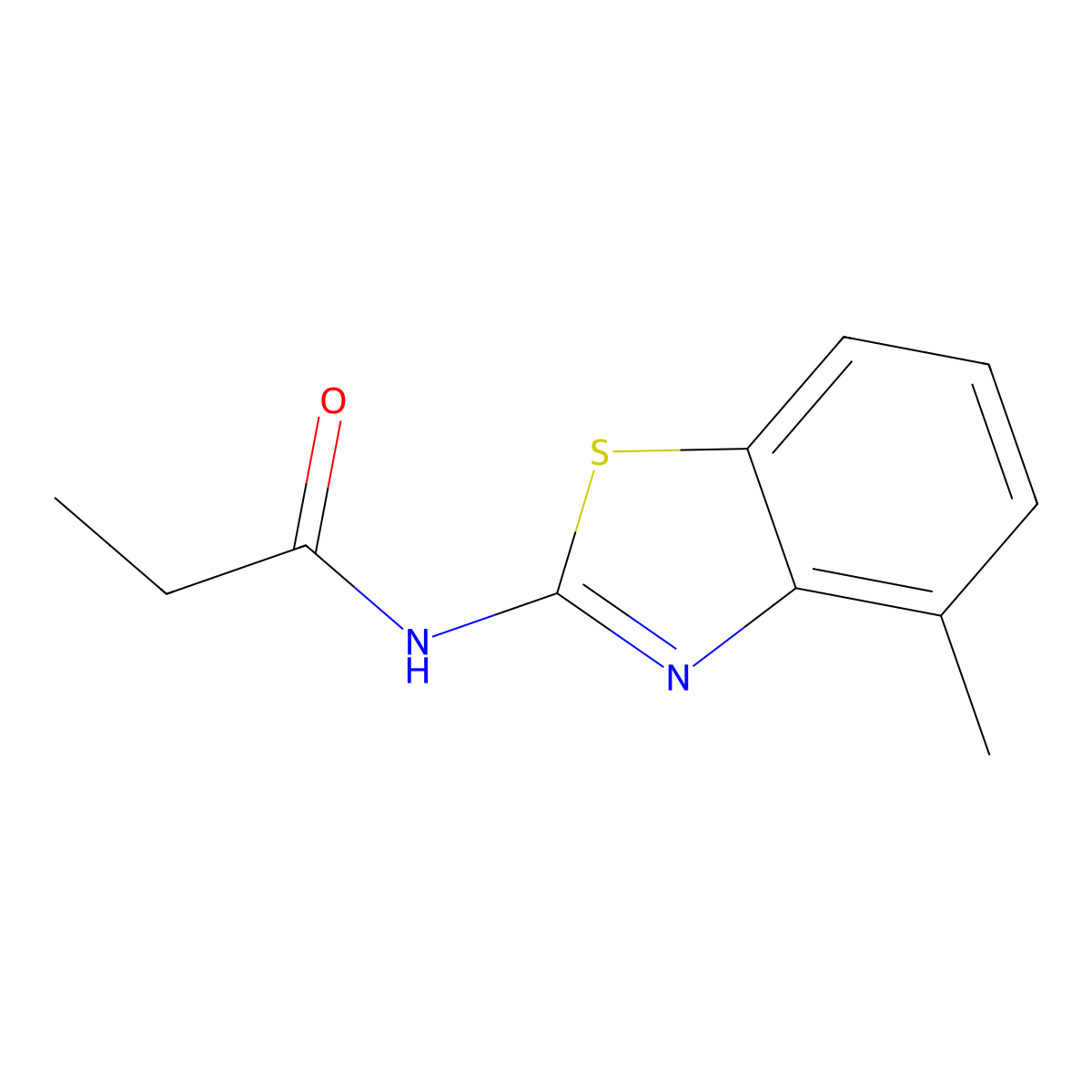 N-(4-methylbenzo[d]thiazol-2-yl)propionamide molecular structure, CAS 313251-71-7