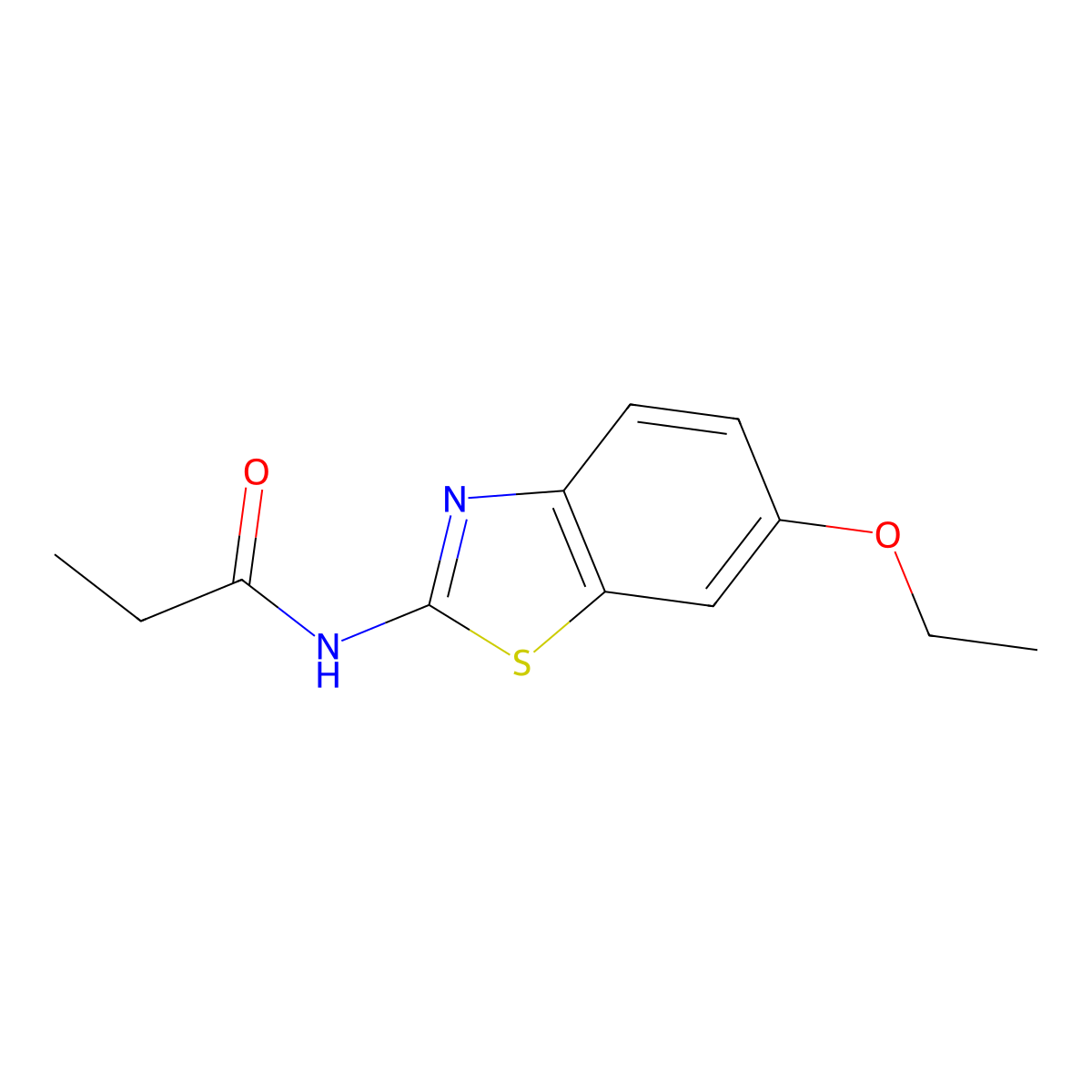 N-(6-ethoxy-1,3-benzothiazol-2-yl)propanamide molecular structure, CAS 313251-84-2
