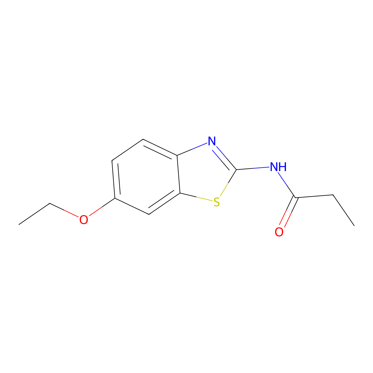 N-(6-ethoxy-1,3-benzothiazol-2-yl)propanamide molecular structure, CAS 313251-84-2