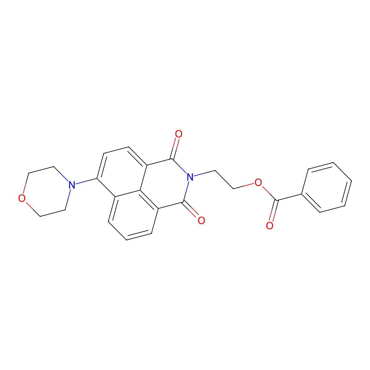 2-(6-Morpholin-4-yl-1,3-dioxobenzo[de]isoquinolin-2-yl)ethyl benzoate molecular structure, CAS 313252-44-7