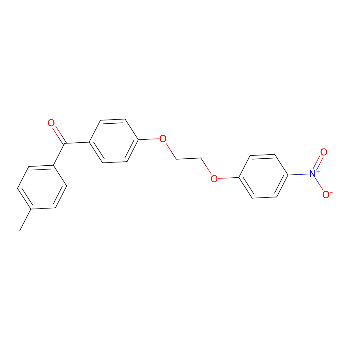 (4-(2-(4-Nitrophenoxy)ethoxy)phenyl)(p-tolyl)methanone molecular structure, CAS 313253-16-6